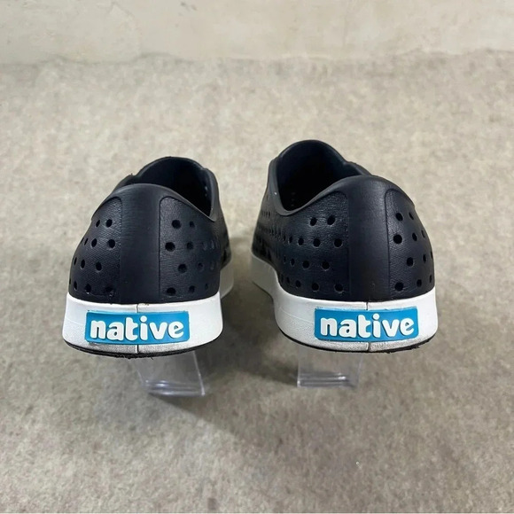 Native Jefferson Black White Slip On Comfort Water Shoes Unisex Mens 5 Womens 7 - Picture 4 of 13